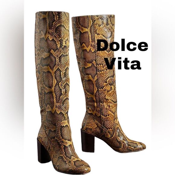 Dolce Vita Cormac Snake Boots - Picture 1 of 7